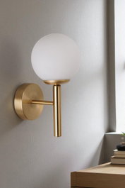 Opviq Lámpara de Pared 8976-1A Blanco y Dorado